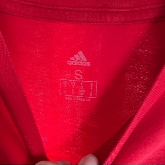 Adidas Red Americana Logo Tank with Contrast Stitching Size Small - Picture 7 of 11